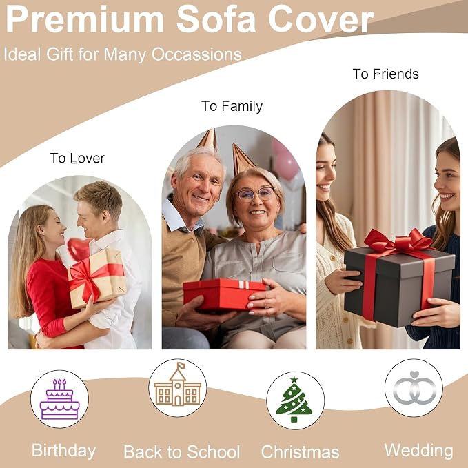 VClife Boho Couch Cover, Washable Sofa Cover - Image 8
