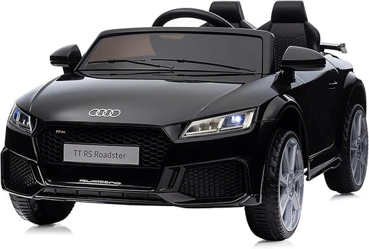 Licensed Audi Electric Kids Car, 12V Kids Ride-on Toy Car for Toddlers w/Remote - Black