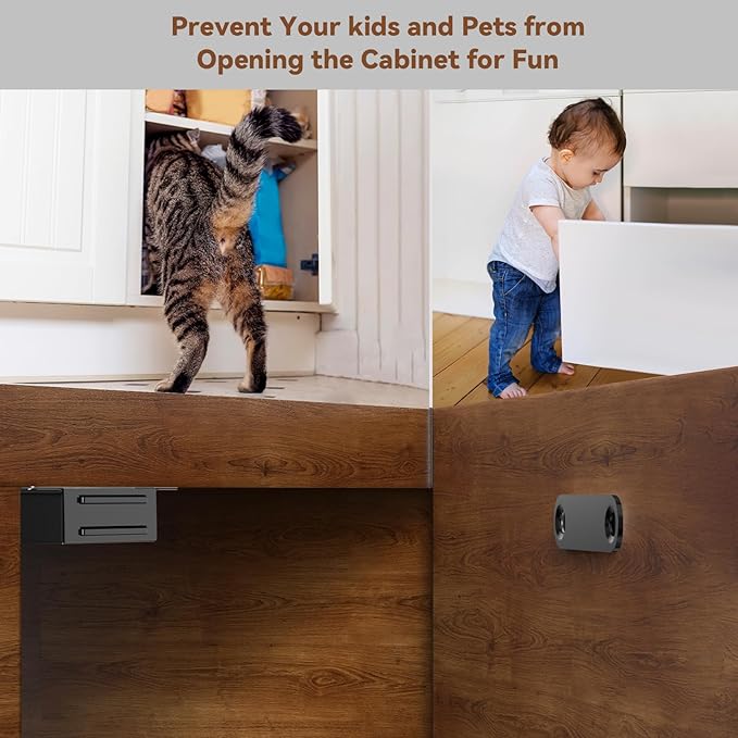 Cabinet Door Magnet, Flat Bottom Cabinet Magnetic Catch with Adhesive, Easy to Install,Only Takes 1 Minute,35lb Magnetic Cabinet Door Drawer Latch(Black, 12Pack)