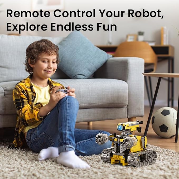 Sillbird Robot Building Kit with Remote Control Gifts for Kids Boys Ages 8-13, Coding STEM Robotic Technic Racer Car Toys for Birthday, Build 6in1 Model with 631 Pieces