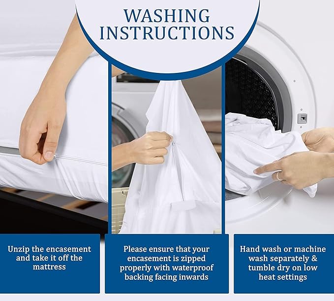 Utopia Bedding Zippered Mattress Encasement Full Size (Pack of 4), 100% Waterproof, Dust Mite and Bed Bug Proof Mattress Protector, Absorbent 6-Sided Mattress Cover