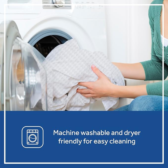 Sealy Baby Stain Protection Waterproof Crib Mattress Protector Cover, Fitted Toddler Bed Pad, Protective Sheet for Boys and Girls Bedding, Noiseless & Machine Washable/Dryer Friendly 52x28 - White