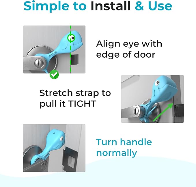 Baby Proofing Door Stopper, Door Pinch Guards Protect Child Fingers & PET Tails. Baby Safety Finger Protectors Prevent Pinch Injuries – Kids and Adults Love Whale Pinch Guard (Blue Pack of 2)