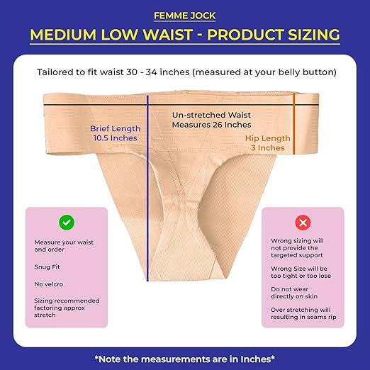 Patented Pelvic Orthotic Support Belt For Women ― Uterus Girdle for Prolapsed Bladder, Vulvar Varicosities, Postpartum Recovery, Symphysis Pubis, Dysfunction | Low Waist - BEACH SAND - M