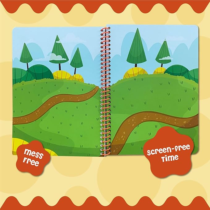 Stick4Ever Jelly Sticker Book - for Kids - Waterproof, Easy to Clean Jelly Stickers for Kids - Reusable Sticker Book for Toddlers with 50 Pcs of Reusable Stickers (Park)