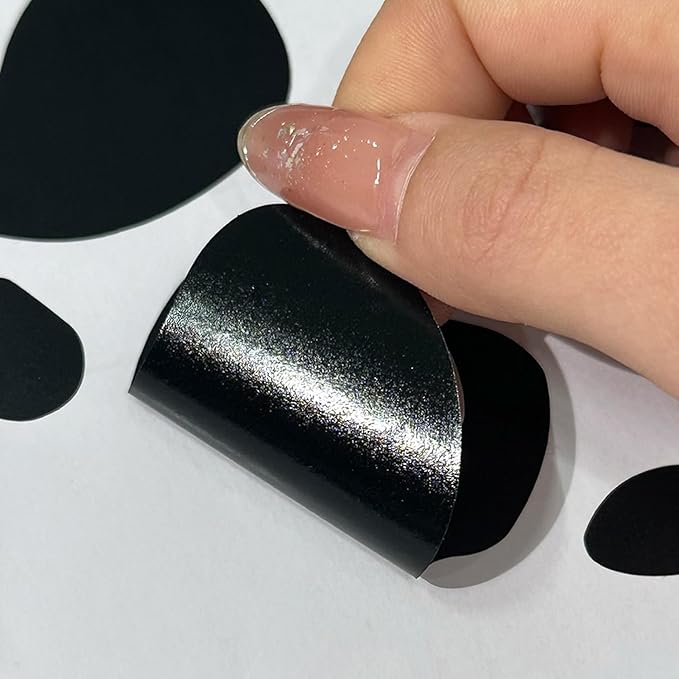 YouRfocus Farmhouse Cow Print Wall Decals | 6 Sheets of Black Vinyl Peel and Stick Wall Stickers for Bedroom, Living Room, Bathroom | Wall Decor for Home, Cars, Cups