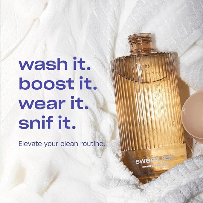 Snif Sweet Ash Laundry Detergent, Low Key Sweet and Earthy Scent, 64 Loads, Non-Irritating to Skin, Clean, Non-Toxic, Vegan, Cruelty Free, 32oz