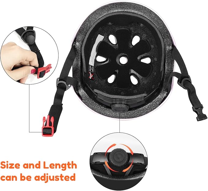 Kids Helmet, Toddler Adjustable Kids Ages 3-8 Years Old Boys Girls Multi-Sports Safety