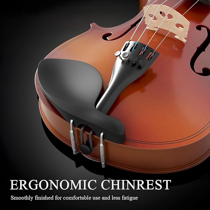 3/4 Violin Kit, Beginner Violin for Kids, Students, Complete Kids Violins Set with Case, Bow, Rosin, Ideal for Kids Violinss Beginner Ages 9-12, Brown