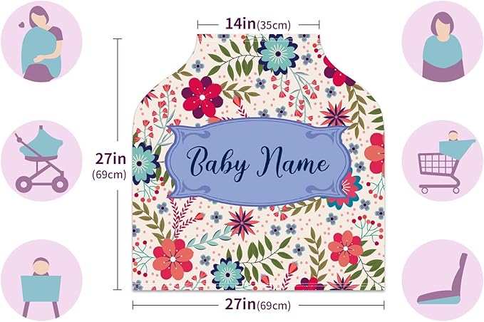 Baby Car Seat Stroller Cover Nursing Cover New Mom Breastfeeding Scarf Soft Stretchy Infant Carrier Cover Car Canopy Coverage