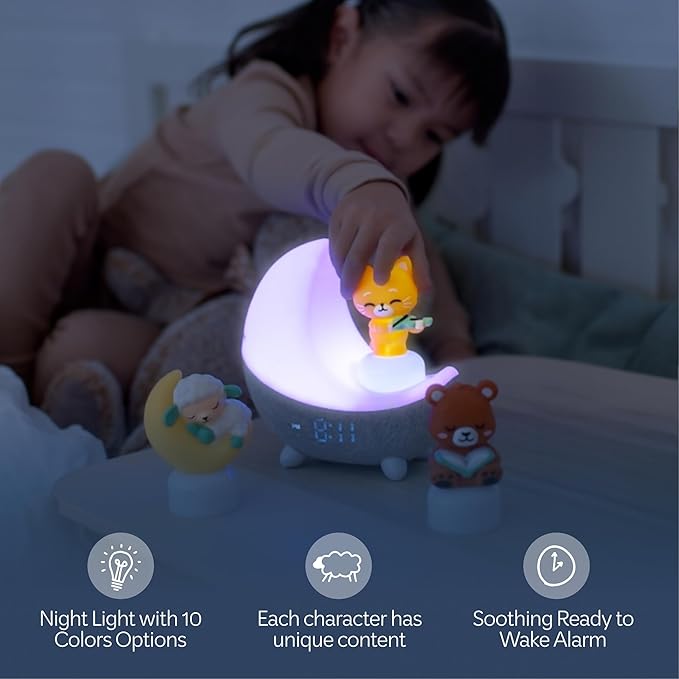 Move2Play, Dozi Sound Machine | 3Hrs+ of Content | Night Light | Toddler & Kids Alarm Clock | Soother | Ok to Wake | White Noise & Lullaby Music | Birthday Gift for 2, 3, 4, 5+ Year Old Boys & Girls