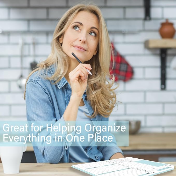 Undated Weekly Planner, Weekly To Do List Notebook with Goal & Habit Tracker Organizer, A5 5.7" x 8.0" Weekly Planner Notebook with Spiral Binding for Men or Women