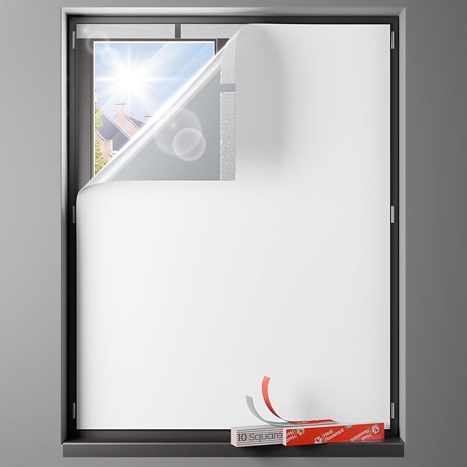 Sumobaby Blackout Curtains for Bedroom 17"x36" Portable No Drill Black Out Window Cover with Upgraded Hook&Loop Tapes,100% Blackout Shades,Thermal Insulated Blinds for Bedroom,Nursery(1 Panel,White)