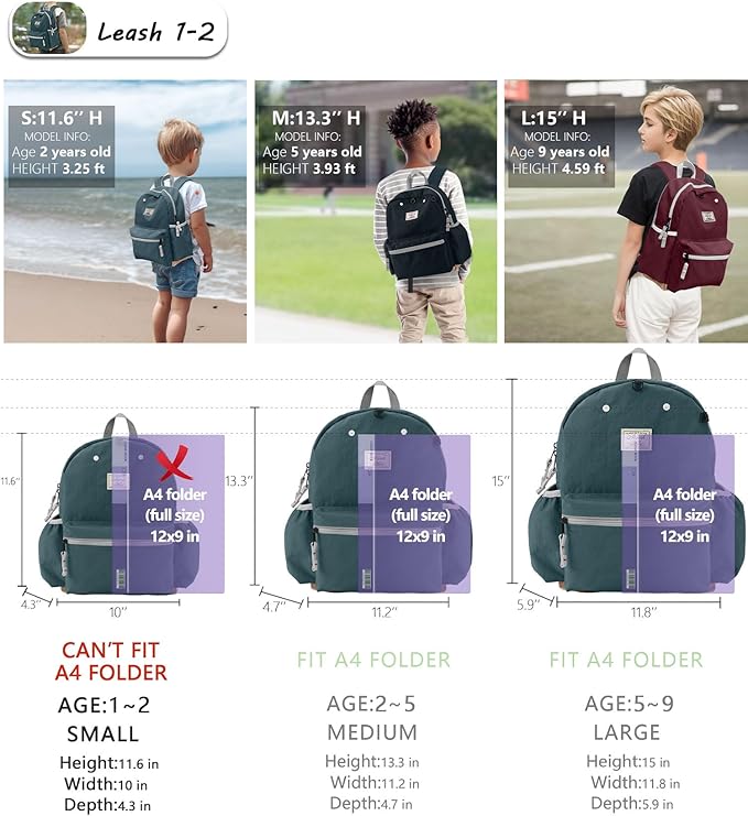 Toddler Backpack for Toddlers 1-2: Baby kids Backpack for daycare Boys Girls