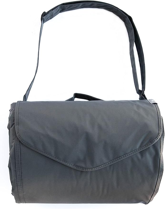 Little Unicorn 5'x10' XL Outdoor Family Picnic & Beach Blanket | Durable & Water-Resistant Fabric | Compact Fold & Easily Wipes Clean | Zipper Pocket (Midnight Poppy)