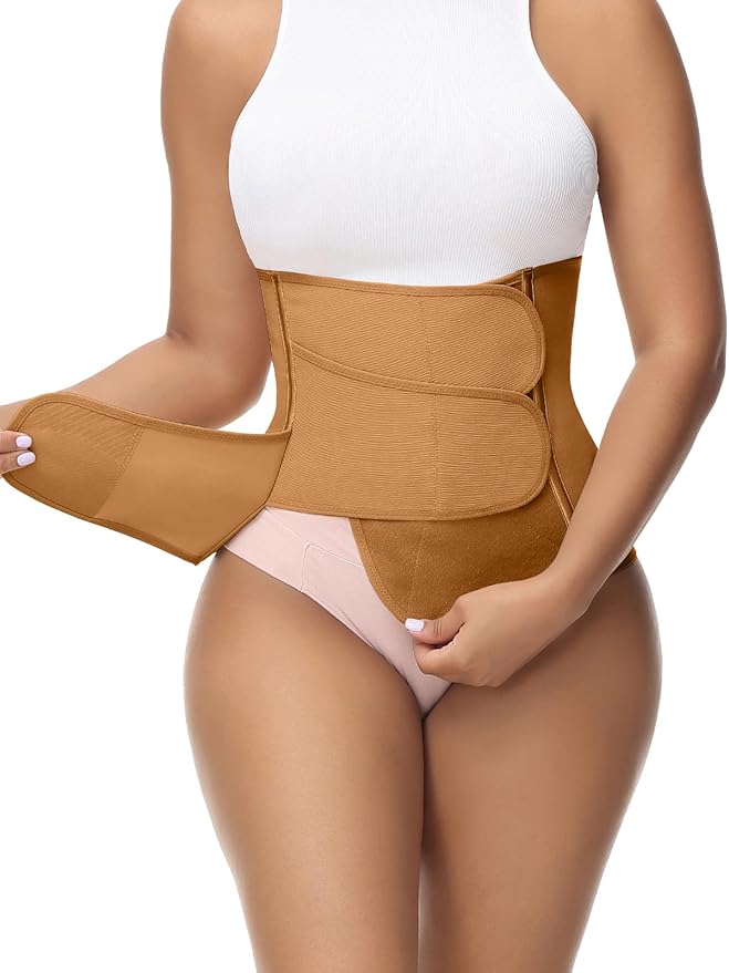 SHAPSHE Waist Trainer for Women Postpartum Recovery Wrap Waist Cincher Corset Shapewear Belly Band