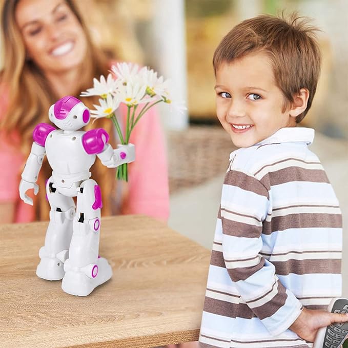 KingsDragon RC Robot Toys for Kids, Gesture & Sensing Programmable Remote Control Smart Robot for Age 3 4 5 6 7 8 Year Old Boys Girls Birthday Gift Present