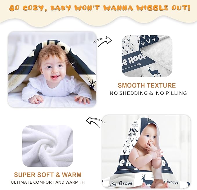 Ship Next Day, Personalized Baby Blanket – Printed in USA, Custom Baby Blanket for Boys & Girls, Baby Blanket with Name, Baby Shower, Easter, Christmas, Birthday Newborn & Toddler Gifts, Baby Gifts