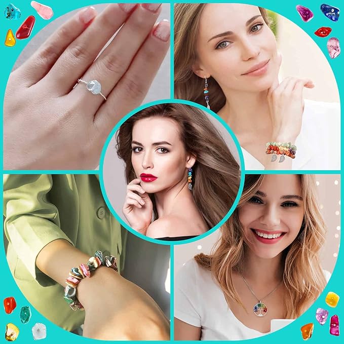 selizo Jewelry Making Kits for Adults Women with 28 Colors Crystal Beads, 1660Pcs Crystal Bead Ring Maker Kit with Jewelry Making Supplies