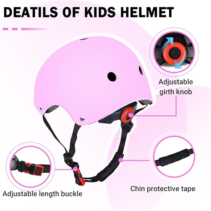 Kids Helmet for 2-3-5-8-14 Ages Girls and Boys, Ventilation and Impact Resistance Toddler Helmet for Multi-Sport Bicycle Scooter Inline Roller Skate and Skateboarding