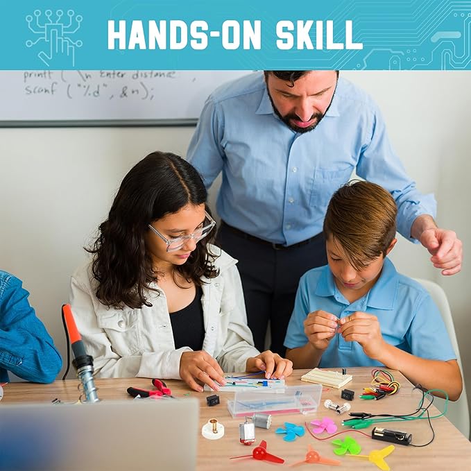 Sntieecr Electric Circuit Motor Kit for Kids 8-12, Electric Motor Kit with Box for DIY STEM Science Project, Educational Montessori Learning Kits Sets Science Kits Present for Children