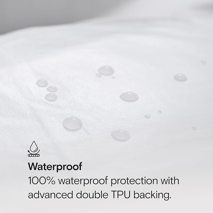 SIJO Mattress Protector, 100% Waterproof, Cooling, Ultra Soft, Noiseless, 16 inch Deep Pocket, Best Overall Mattress Protector Award Winner by Apartment Therapy (Twin XL)