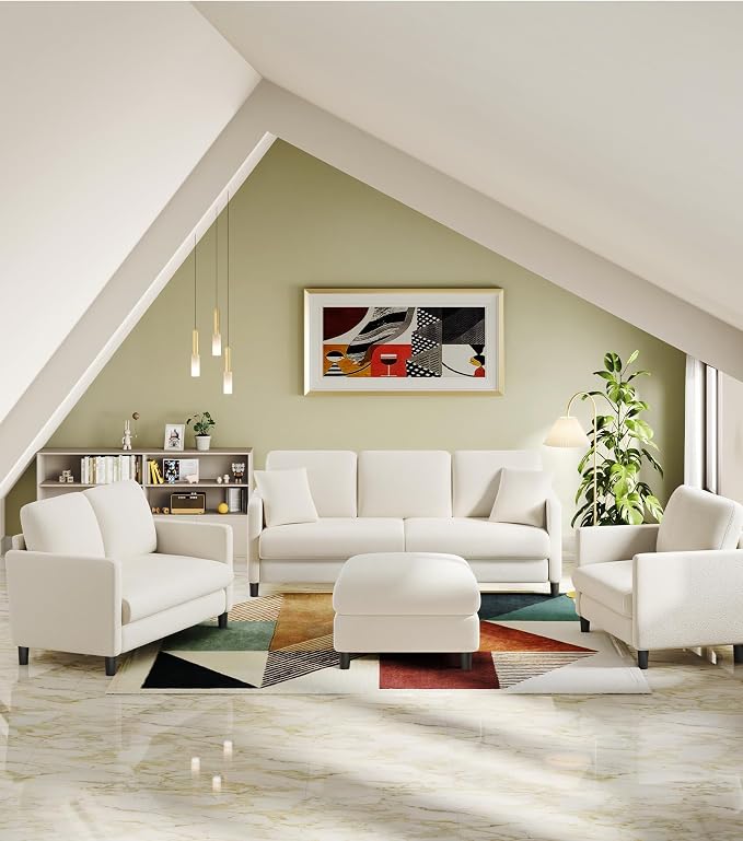 Welzona 83" Couches for Living Room, Teddy Sofa Couch, Comfy Sofas for Living - Image 9