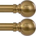 2 Pack Warm Gold Curtain Rods Double by Unknown