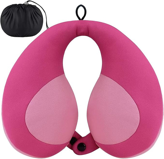 INFANZIA Kids Chin Supporting Travel Neck Pillow, Helps Support Head and Neck, Comfortably Designed for Head, Neck, and Chin Support - Gifts for Toddler/Child/Kids, Pink