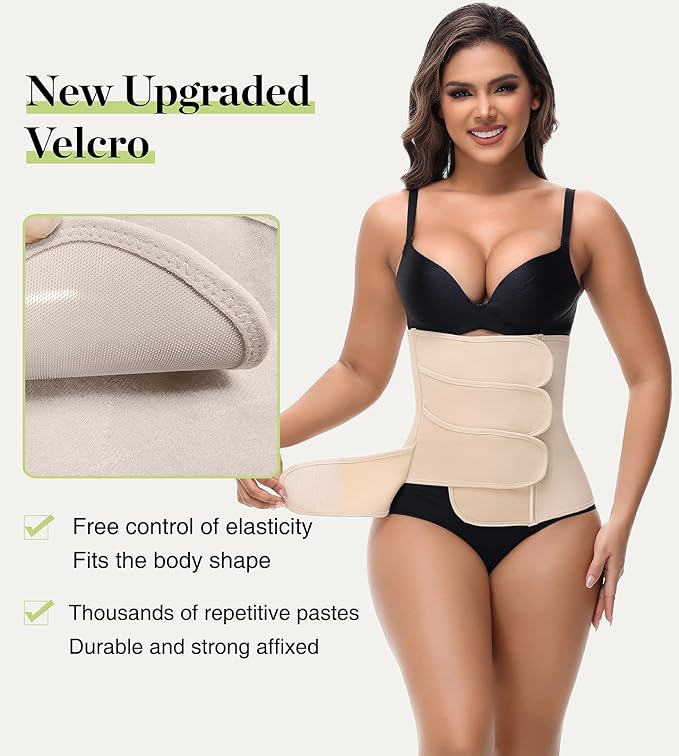 SHAPSHE Waist Trainer for Women Postpartum Recovery Wrap Waist Cincher Corset Shapewear Belly Band