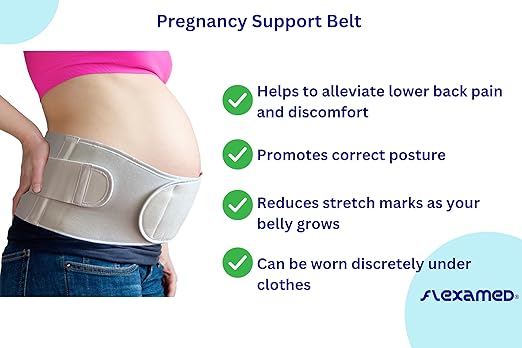 MaternaBelt Adjustable Pregnancy and Back Brace 8 Inch - Large