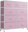 WLIVE 9 Drawer Dresser, Fabric Storage Tower by WLIVE