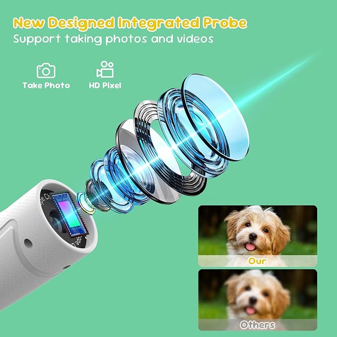 Kids Monocular for Bird Watching & Astronomy - Digital Telescope with Self-Timer, Boys Girls Camping Outdoor Exploration (White)