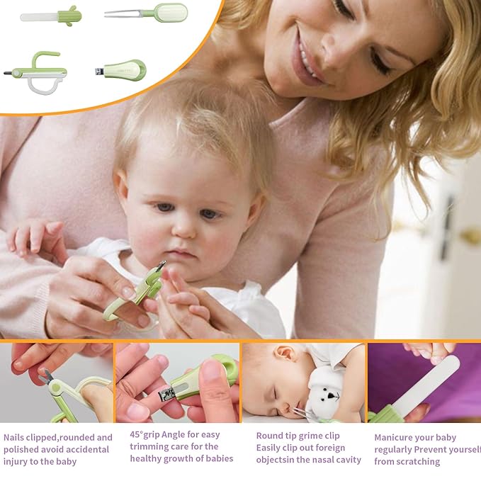 Baby Gifts Gender Neutral 10 Packs Baby Essentials Baby Shower Gifts Newborn Essentials Must Haves - Baby Brush and Comb Set Soft Security Blanket Baby Nail Clippers Greeting Cards Practical and Cute