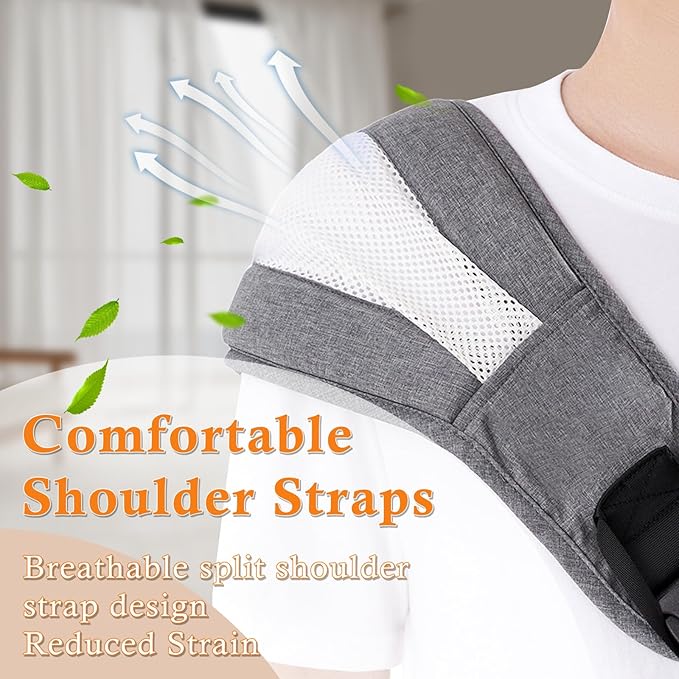 Baby Carrier Newborn to Toddler-Adjustable Baby Sling Carrier,Toddler Carrier for 25-60lbs,Comfortable to Baby Sling for Hands-Free Carrying (Gray)