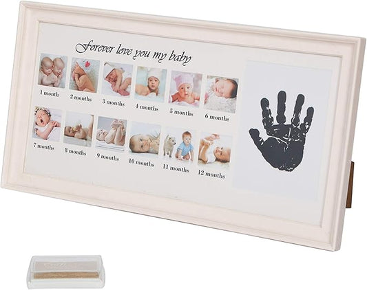 Lucky Tree Infant/Baby Keepsake Frames: Capture 12 Newborn Handprints in Photos