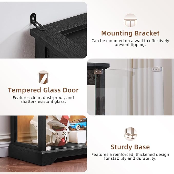 LELELINKY Farmhouse Display Cabinet Set of 2 - Image 6