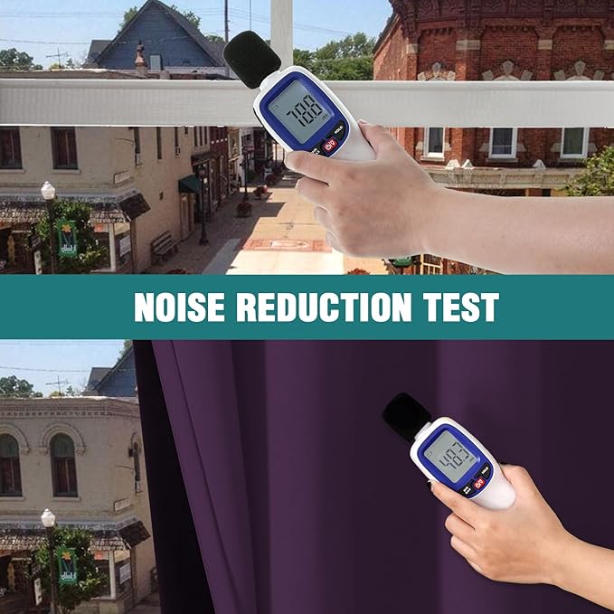 ChrisDowa 100% Blackout Curtains for Bedroom with Black Liner, 2 Thick Layers Total Blackout Thermal Insulated Grommet Window Curtains 2 Panels Set (Royal Purple, 42 x 63 Inch)