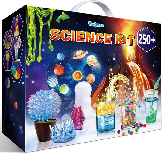250 Experiments Kits for Kids, Science S.T.E.M Projects Scientific Toys for Boys Girls Gifts Ideas Birthday Christmas, Erupting Volcano, Planet, Bouncy Ball,Chemistry Scientist Set