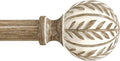 QDWIS Boho Wood Curtain Rods for Windows 66 to 120 inch, Rustic Decorative by Unknown