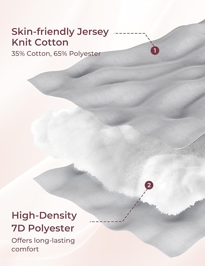 Momcozy Pregnancy Pillows for Sleeping, U Shaped Full Body Pillow for Pregnancy Women with Removable Jersey Cotton Cover, 57 Inch Maternity Pillow, Grey