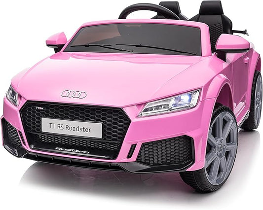 Kids Electric Car, Licensed Audi 6V Kids Ride on Toy Car for Toddlers with Remote - Pink