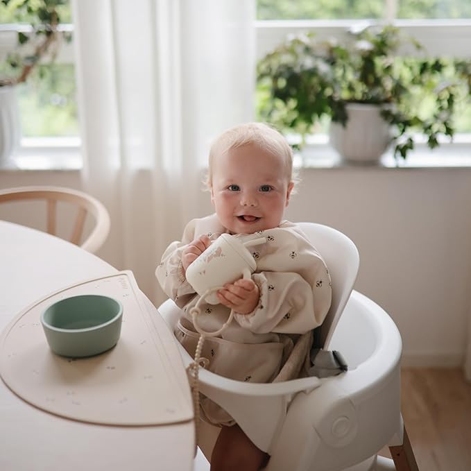 mushie Adjustable Silicone Toy Straps 2-Pack | Baby Accessories Holder for Travel, Stroller, High Chair (Blush/Shifting Sand)