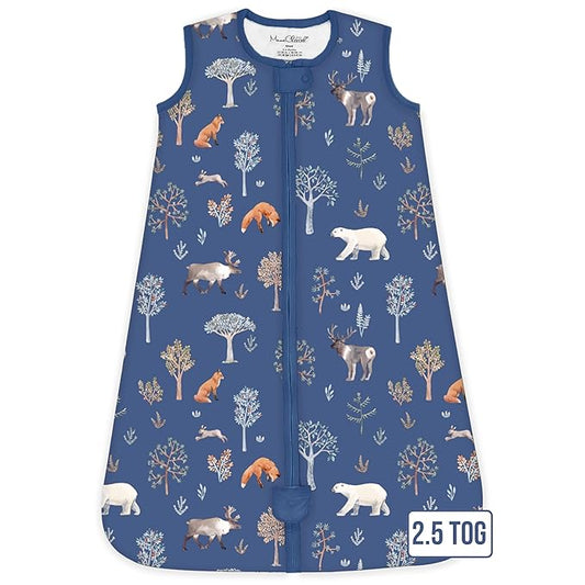 Mama Cheetah Baby Sleep Sack 2.5 TOG, Organic Cotton Baby Wearable Blanket with Two-Way Zipper, Swaddle Transition Baby Sleeping Bag for Newborn Infant Toddler Boy Girl, 0-6 Months