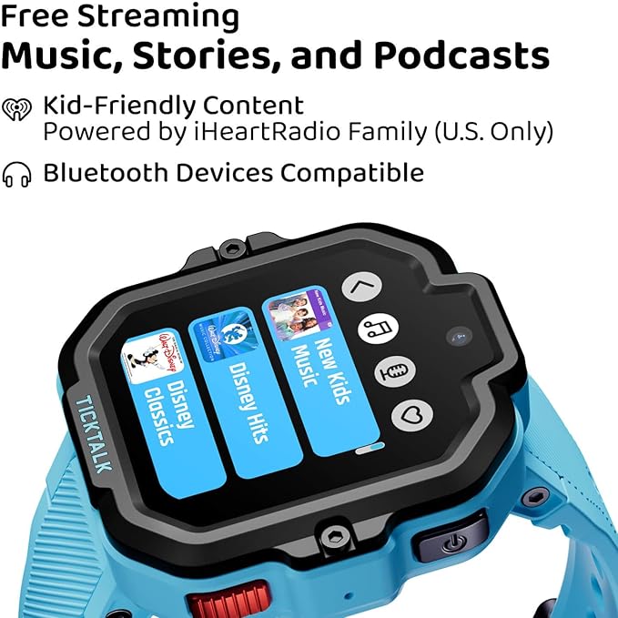 TickTalk 5 - Kids Smart Watch with GPS Tracker, Video Calling, SOS, & Parental Controls | Smartwatch with Free Music, Texting, Kid Phone Call and Text, Boys & Girls - 4G Smart Watch for Kids 3-12