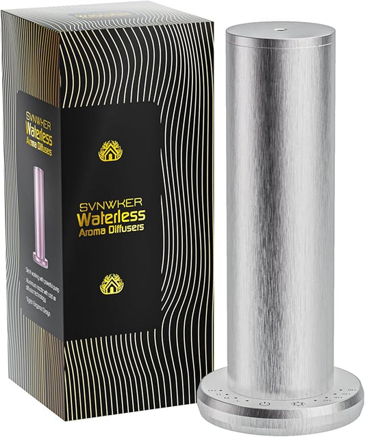Waterless Essential Oil Diffuser,Aromatherapy Diffusers,Scent Diffusers for Home,Large Room, Hotel Scent Diffuser, 1000sq.ft, Aroma Diffusers (Silver)