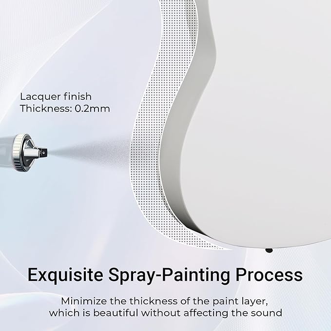 ADM Beginner Acoustic Classical Guitar Nylon Strings Wooden Guitar Bundle Kit for Kid Boy Girl Student Youth Guitarra Online Lessons with Gig Bag, Strap, Tuner, Picks (30 Inch, White)