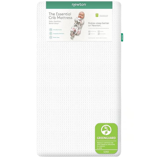 Newton Baby Essential Crib Mattress - Safe, Ultra-Breathable & Machine Washable Infant Crib Mattress, Removable Cover, Thick Cushion - White