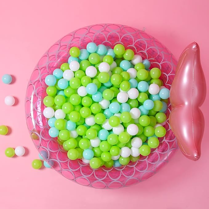 GOGOSO Ball Pit Balls for Toddlers, Green Balls for Ball Pool Birhtday Party Girls Kids with Storage Bag, 2.17inches
