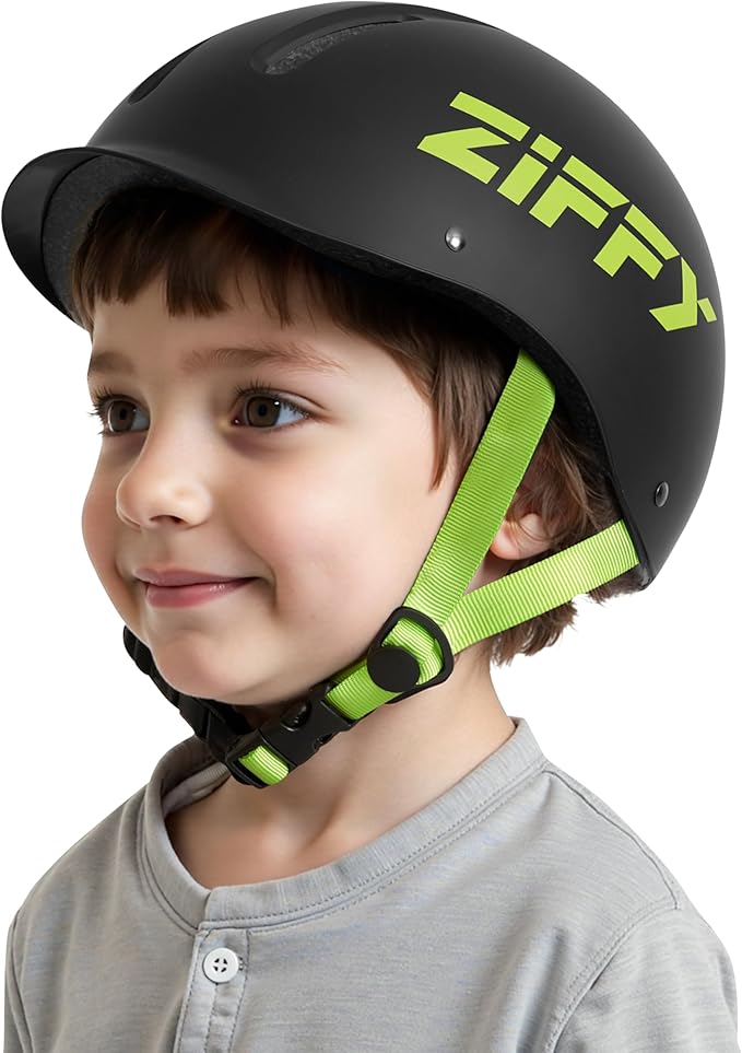 ZIFFY Kids/Toddler Bike Helmet, Adjustable, Lightweight, Safety Certified Scooter Helmet for Boys & Girls with Washable Inner Lining, 2 Sizes, 4 Colors – Fits Toddlers to Youth